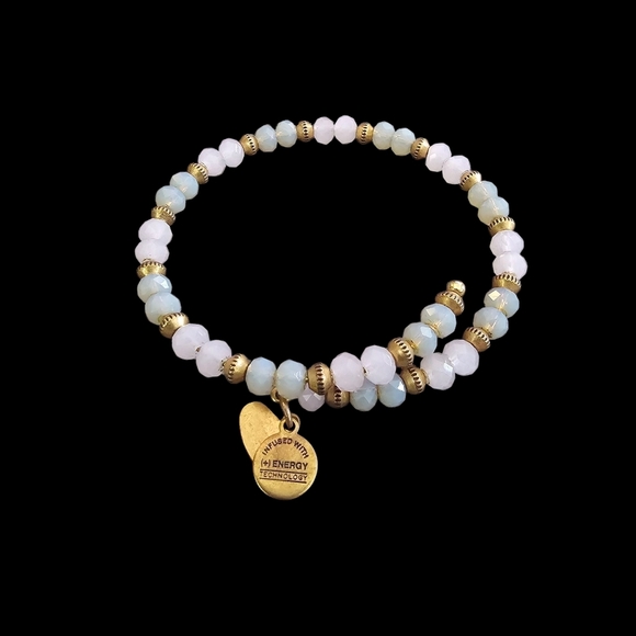 Alix And Ani Crystal Wrap & Bangle Gold & Silver Tone Bracelets Set Of 4 - Picture 8 of 9